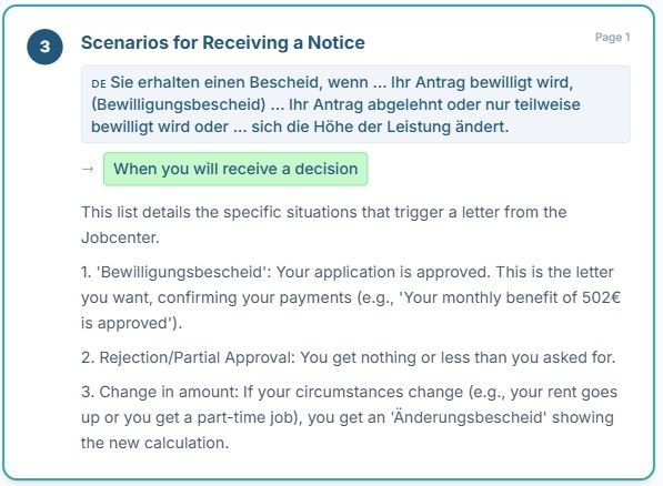 How to fill out Jobcenter (Bürgergeld) - The Approval Notice (Leistungsbescheid)